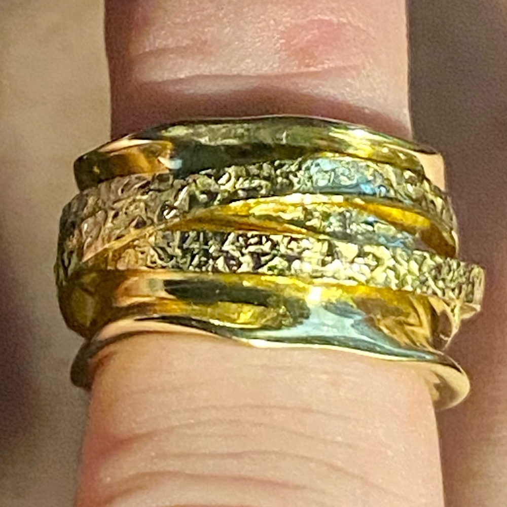 NWOT ITALY MADE 4 BAND SPINNER RING - Picture 3 of 16